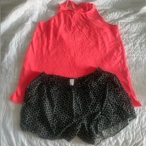 Old Navy 2 Piece Racerback Burnout Tank and Print Shorts Set size medium